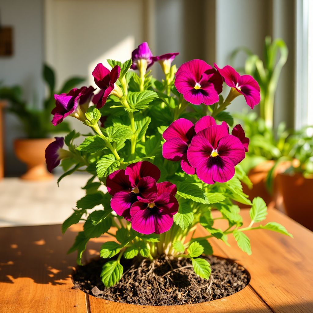 Pansy Giant Ruby Seeds for Planting Garden Borders Cool Season Blooms