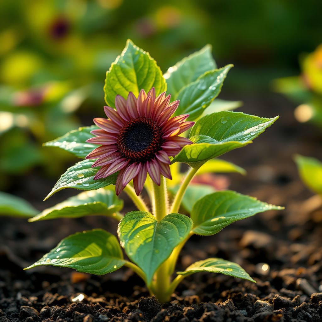 Violet Mini Sunflower Seeds  Ideal for Planting in Gardens