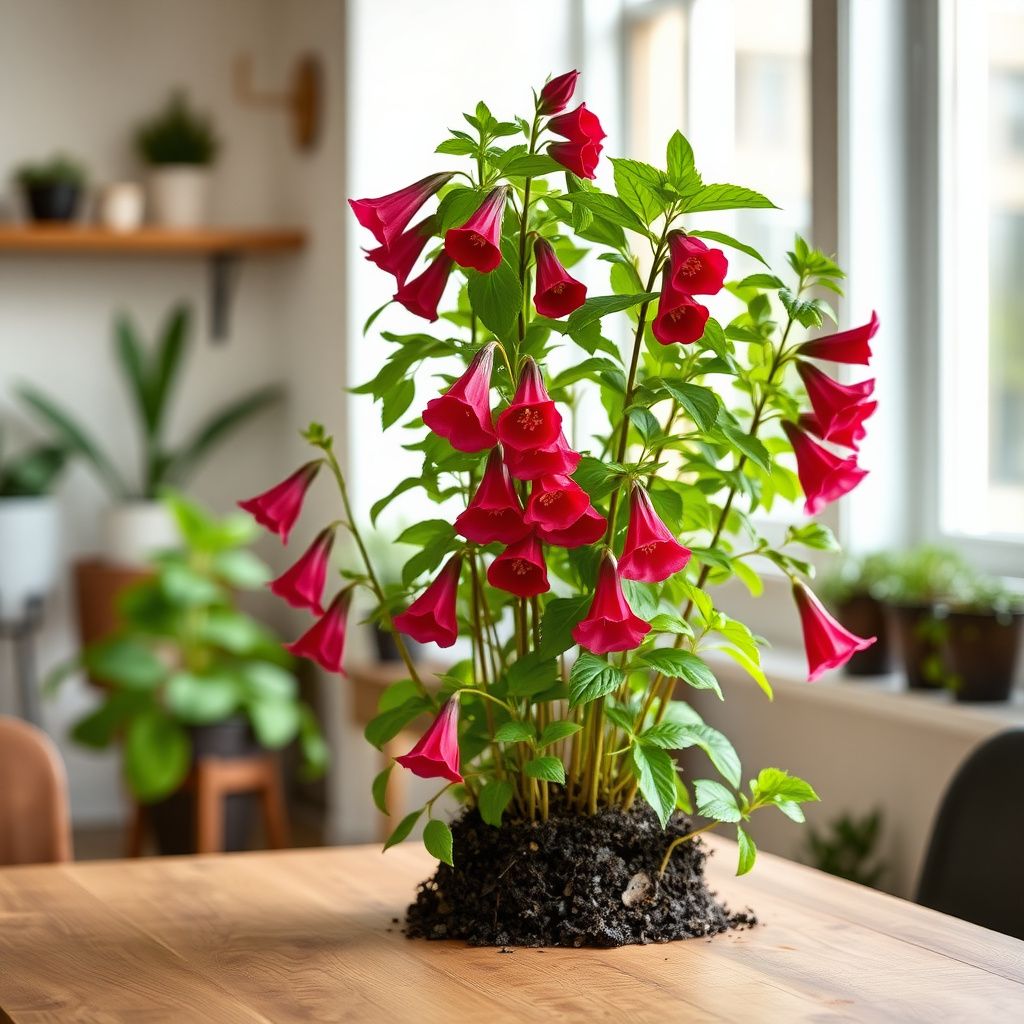 Rubinrot Heirloom Campanula "Canterbury Bell" Seeds for Stunning Red Bells