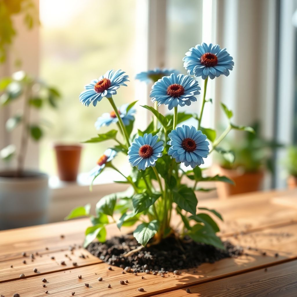 Zinnia elegans Sky Blue Flower Seeds for Home Garden Growing and Landscape Use