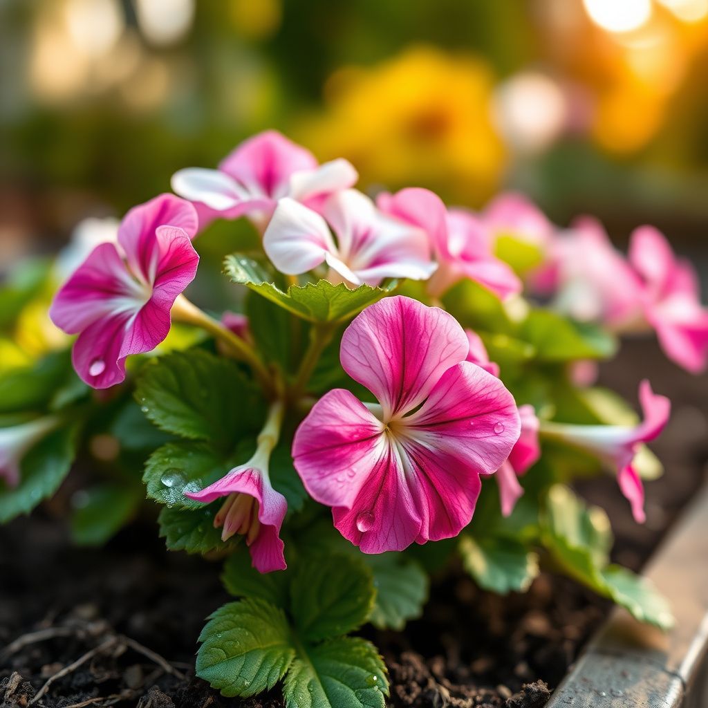 Pink and White Geranium Seeds for Planting - Beautiful Garden Blooms