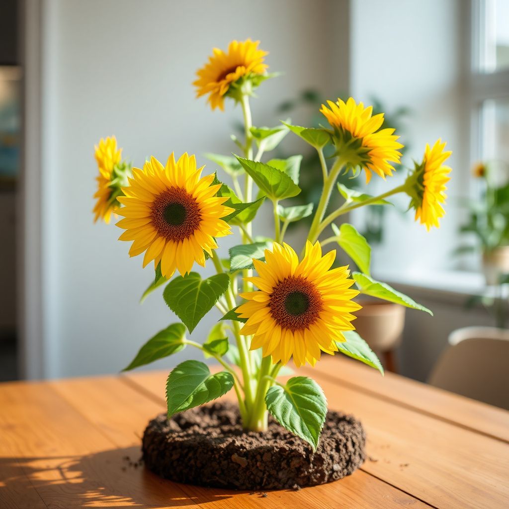 Yellow Bear Sunflowers Flower Seeds Planting Vibrant