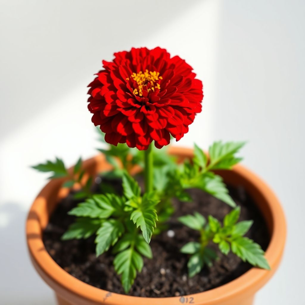 Tagetes erecta Dark Red Marigold Flower Seeds for Home Garden Beds and Borders