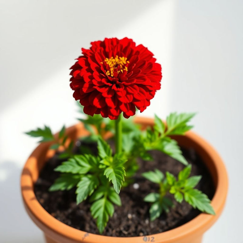 Tagetes erecta Dark Red Marigold Flower Seeds for Home Garden Beds and Borders