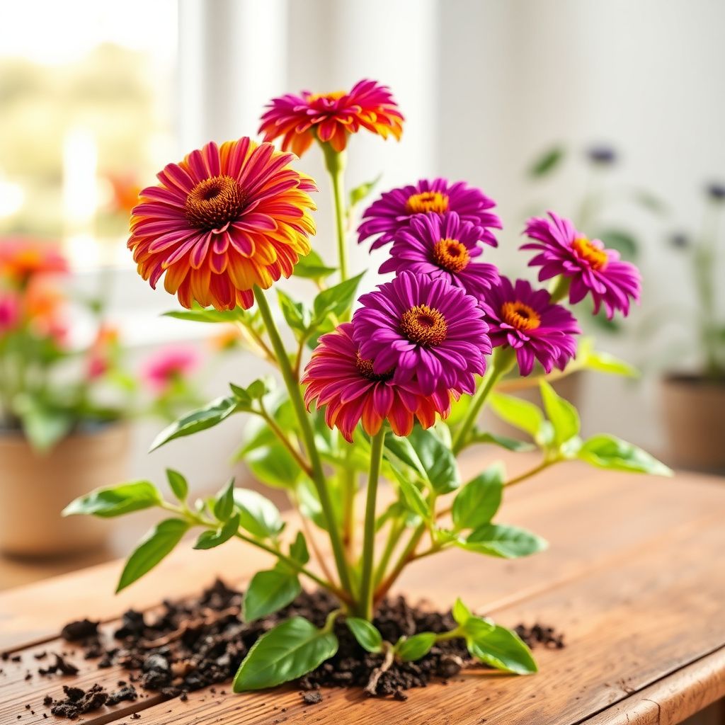 Zinnia Flower Seeds - Vibrant Purple & Yellow for Stunning Gardens