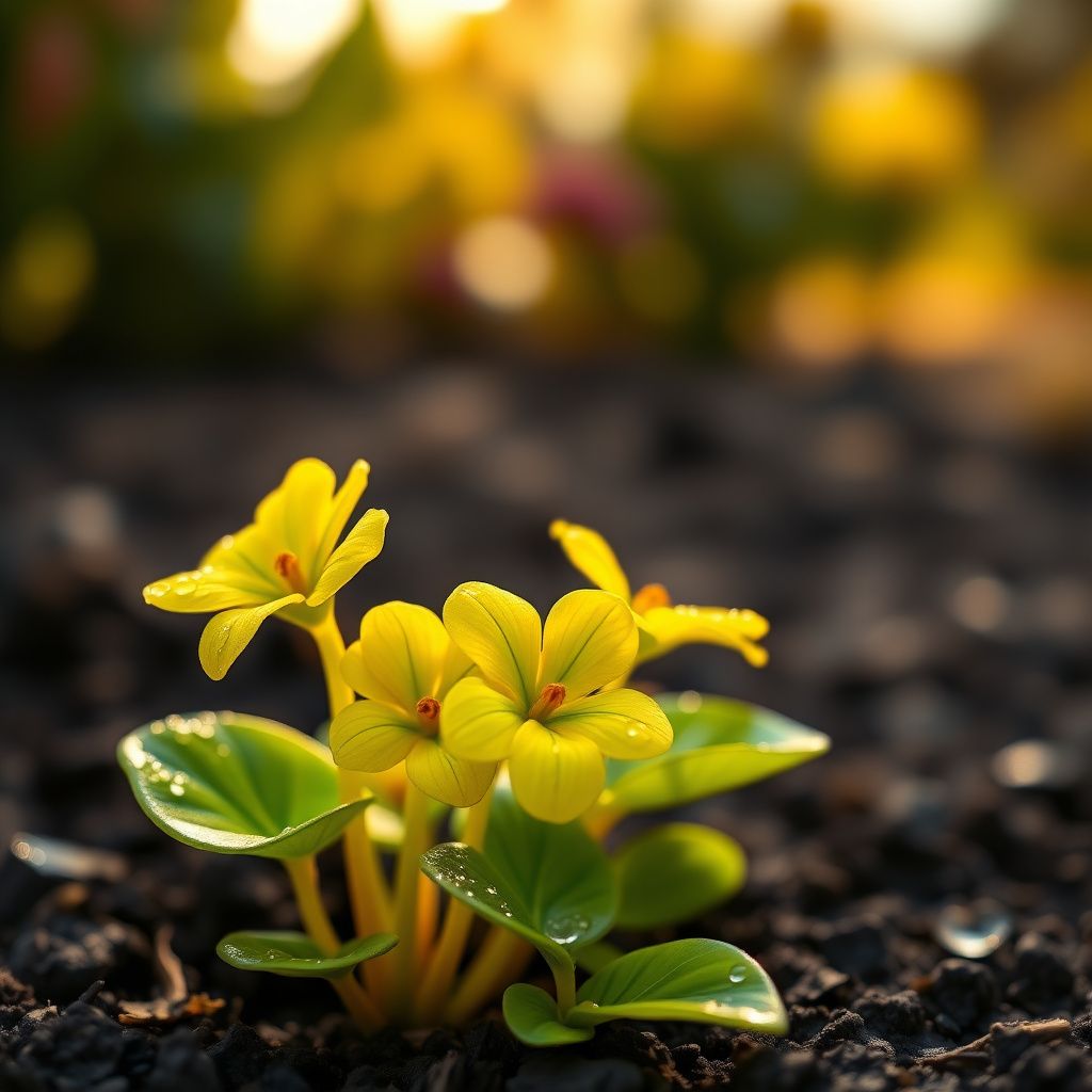 Yellow Oxalis Laciniata Flower Seeds Planting Yellow