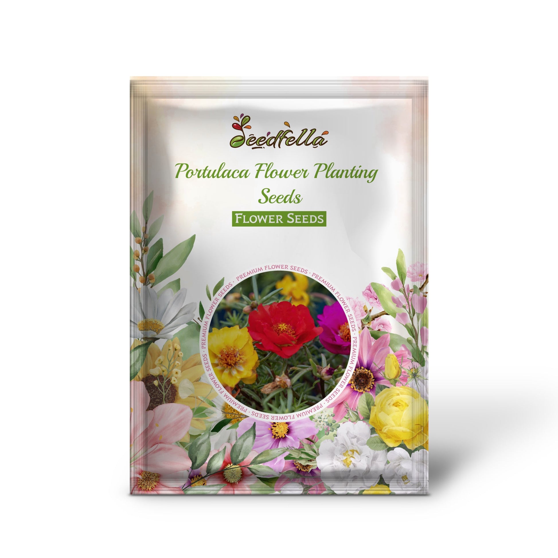 Portulaca flowers blooming in garden