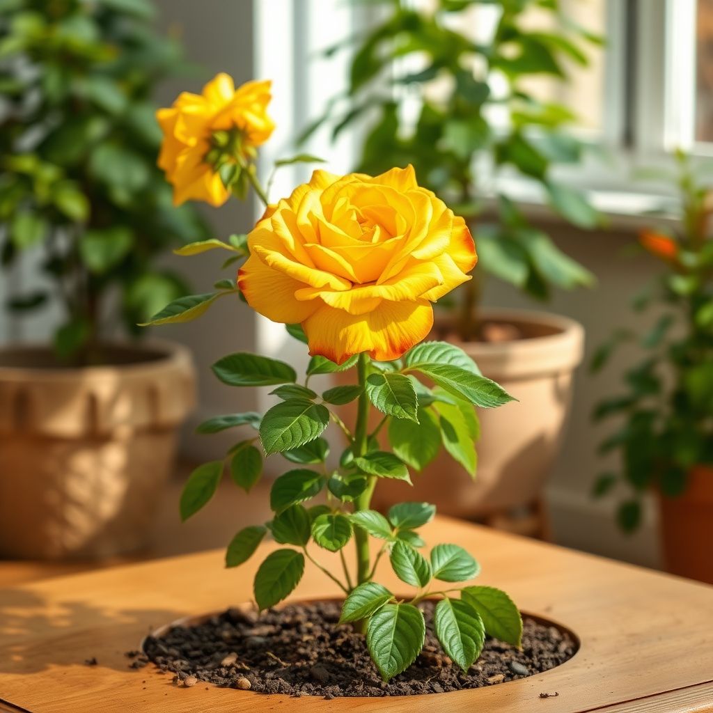 Yellow Red Rose Flower seeds for Planting - Hardy Variety, Heirloom & GMO Free Seeds for Home Garden
