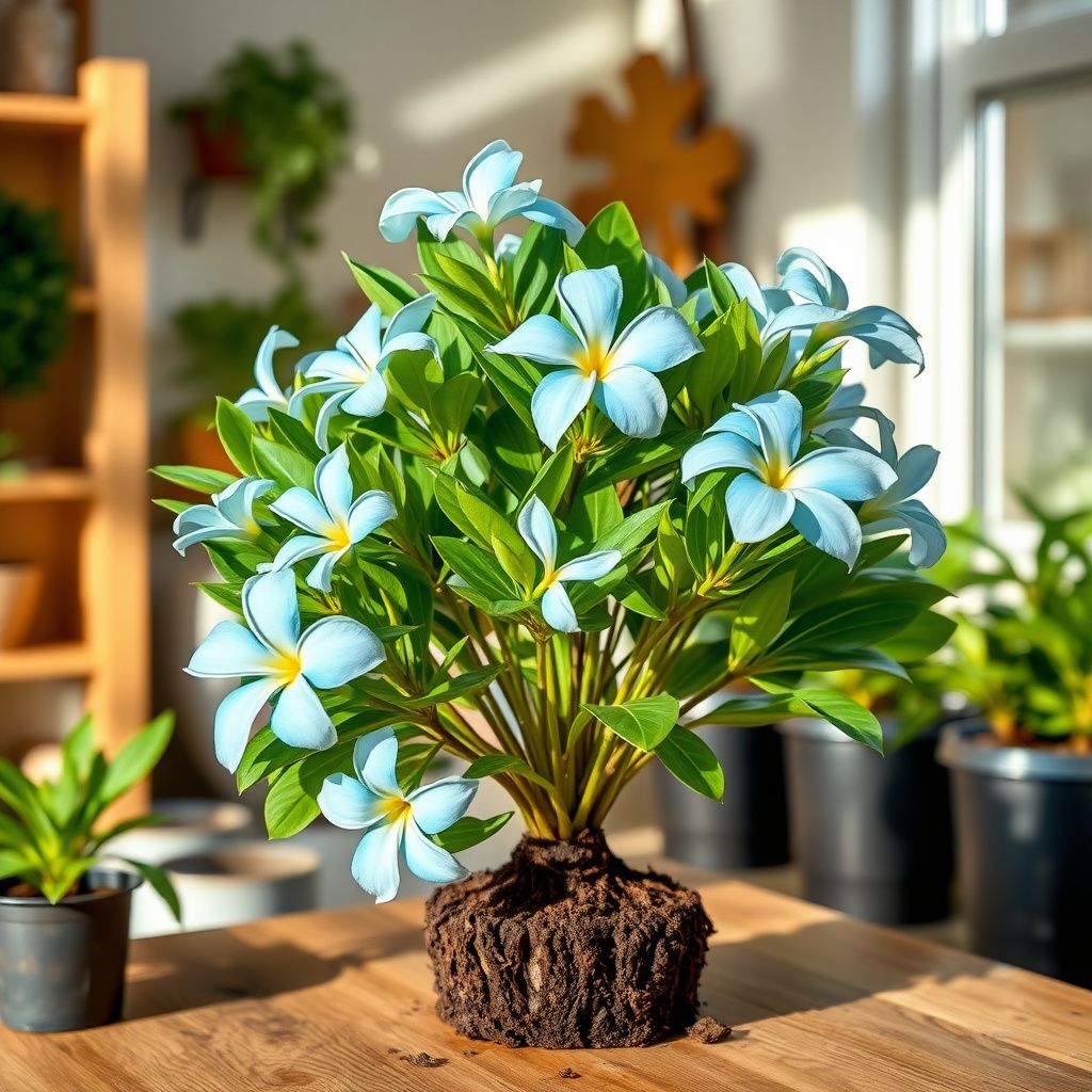 Frangipani Sky Blue Flower seeds for Planting Bright Blooms Heirloom & GMO Free Seeds for Home Garden 
 
 Sale