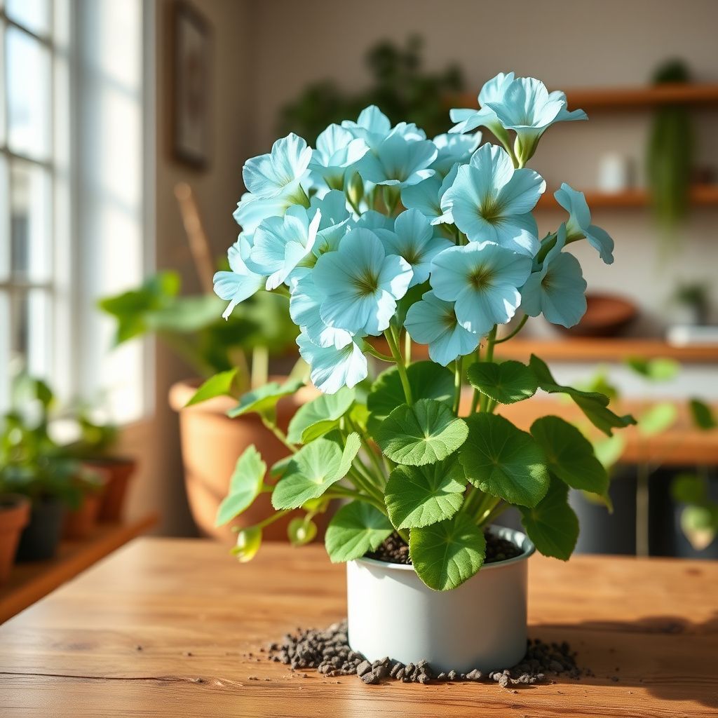 Sky Blue Green Geranium Seeds for Planting