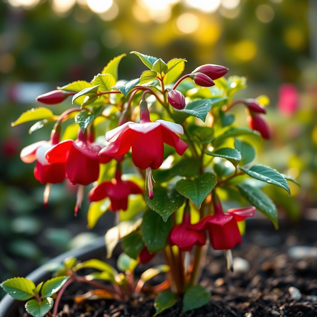 Red and White Fuchsias Seeds for Planting