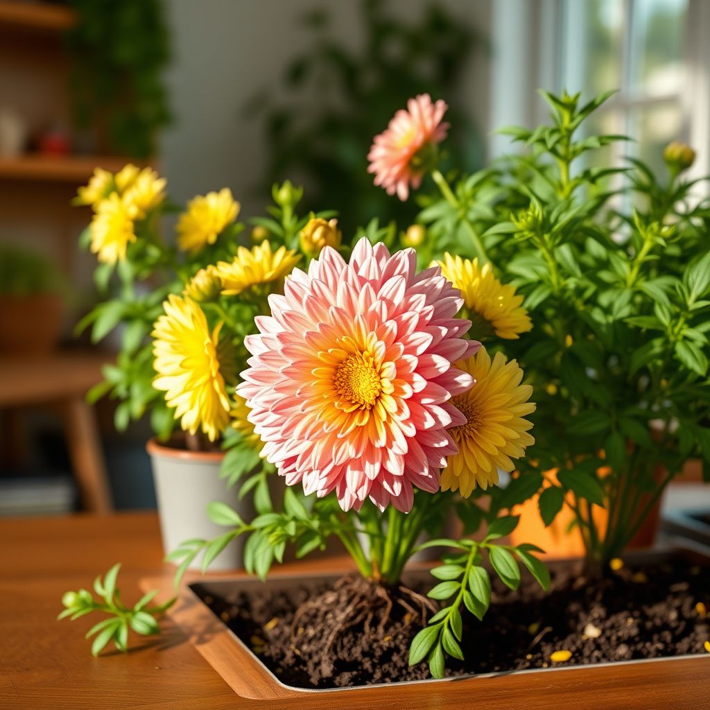 Yellow Pink Chrysanthemum Flower seeds for Planting Cut Flower Favorite Heirloom & GMO Free Seeds for Home Garden 
 
 Sale