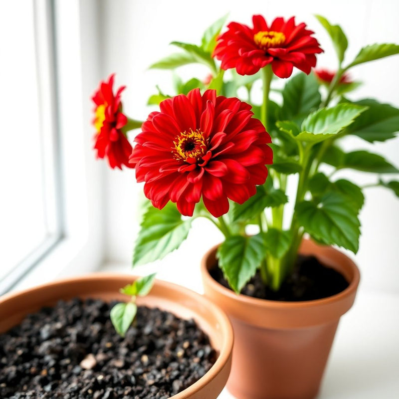 Zinnia Flower Seeds Red for Planting Vibrant Blooms - Seed for Radiant and Lush Red Flowers in Your Garden
