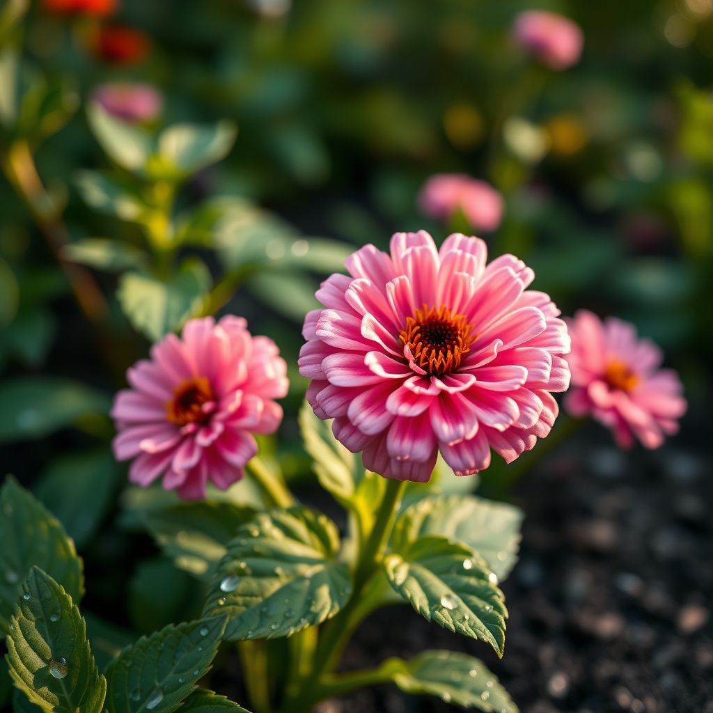 Zinnia Light Pink Flowering Seeds for  Exotic Planting