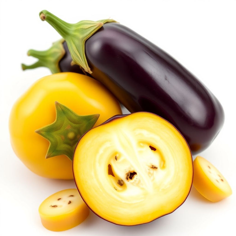 Yellow Aubergine Vegetable Seeds - Perfect for Home Gardening