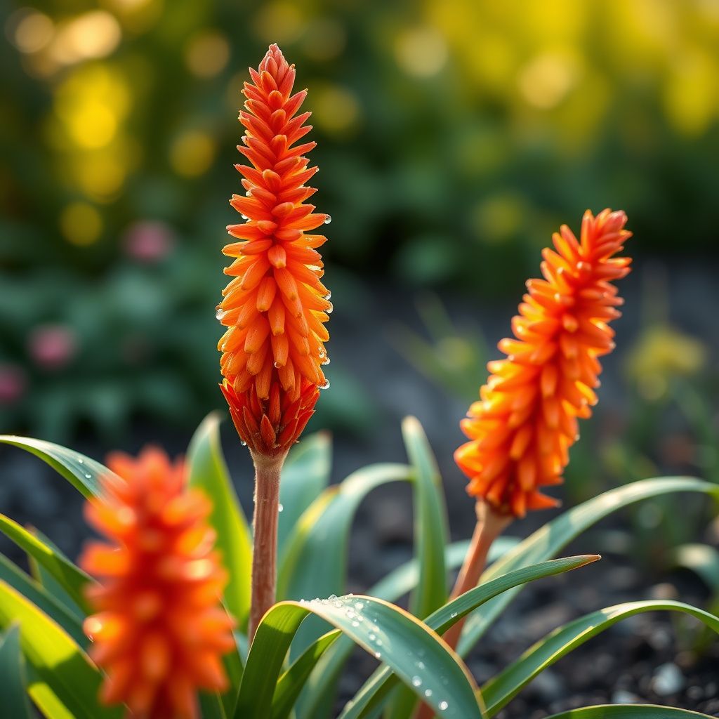 Red Hot Poker Flower Seeds for Planting Kniphofia Uvaria for Flower Borders