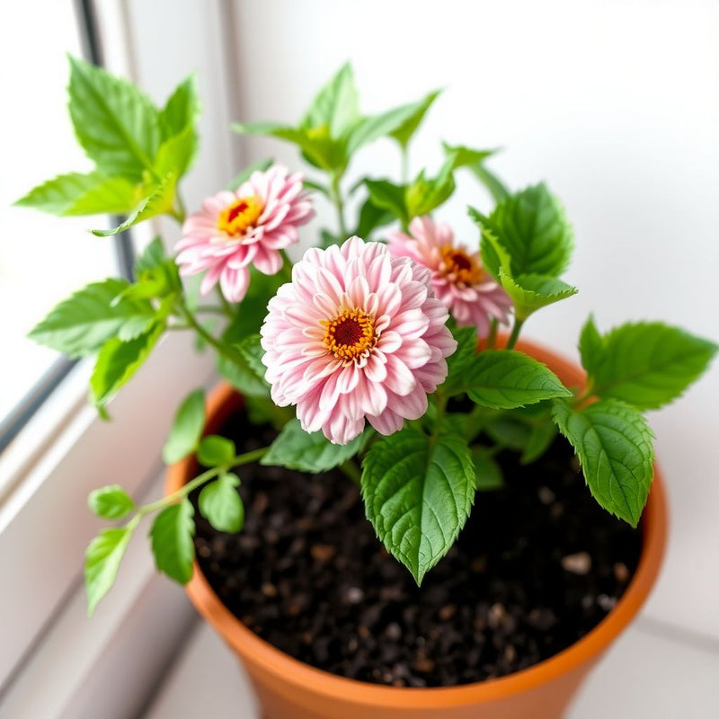 Zinnia White Pink Flower seeds for Planting - Garden Favorite, Heirloom & GMO Free Seeds for Home Garden