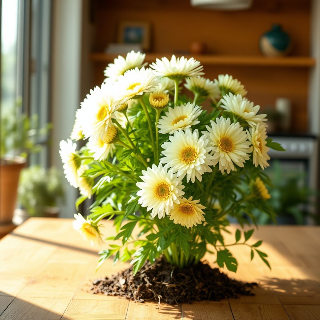 Yellow White Chrysanthemum Flower seeds for Planting - Hardy Variety, Heirloom & GMO Free Seeds for Home Garden