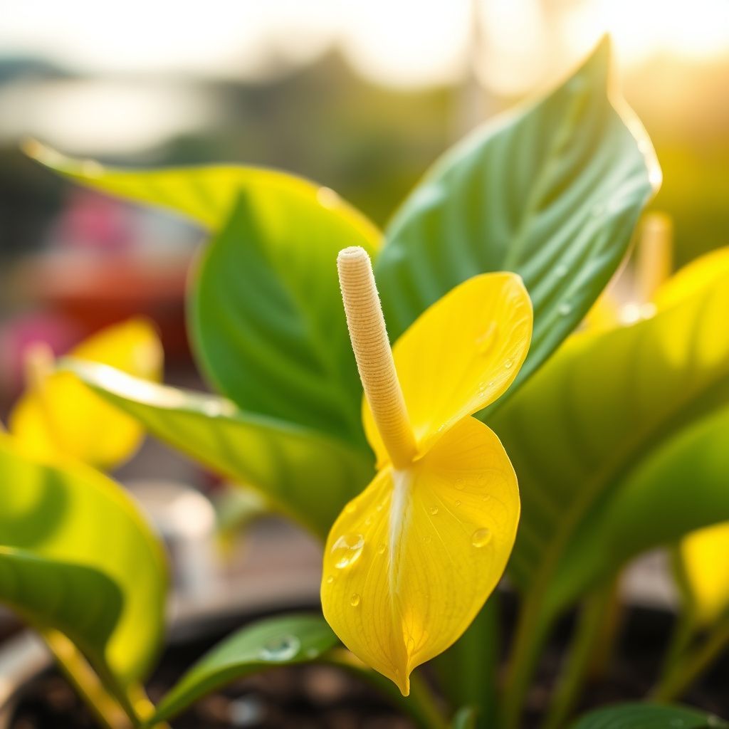Yellow Anthurium Flower Seeds - Perennial Seeds for Indoor & Outdoor Planting
