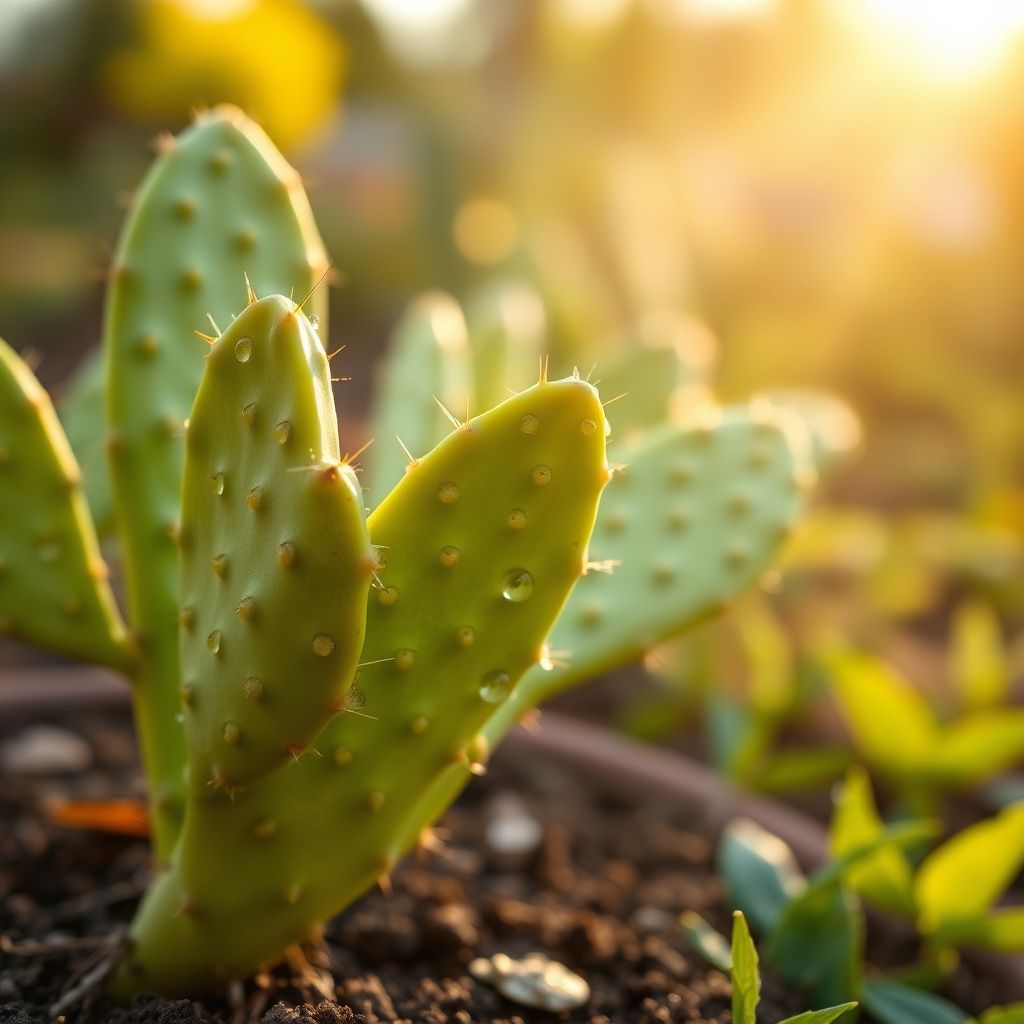 Yellow Opuntia Macrorhiza Planting Seeds
