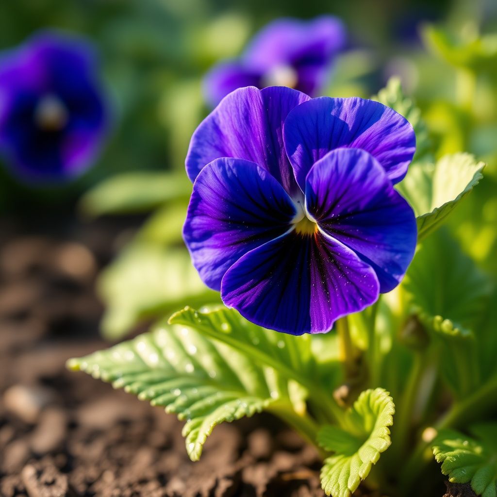 Deepblue Pansy Flower seeds for Planting - Fragrant Blossoms, Heirloom & GMO Free Seeds for Home Garden