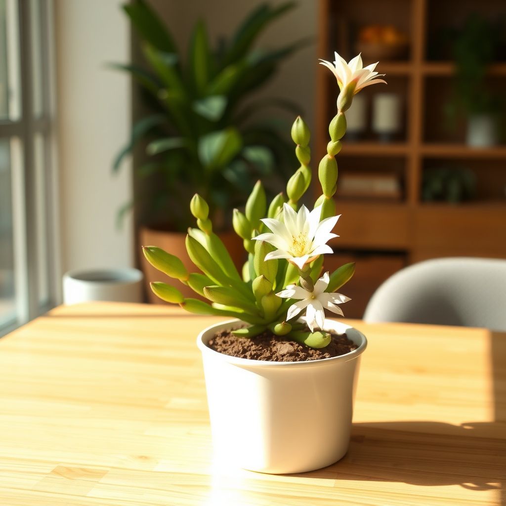 Zygocactus Truncatus White Flower Seeds for Planting , Exotic Garden Seeds