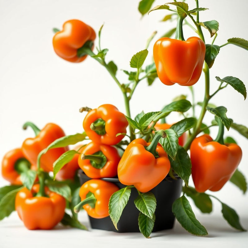 Orange Bell Pepper Vegetable Seeds for Planting - Year-Round Growth