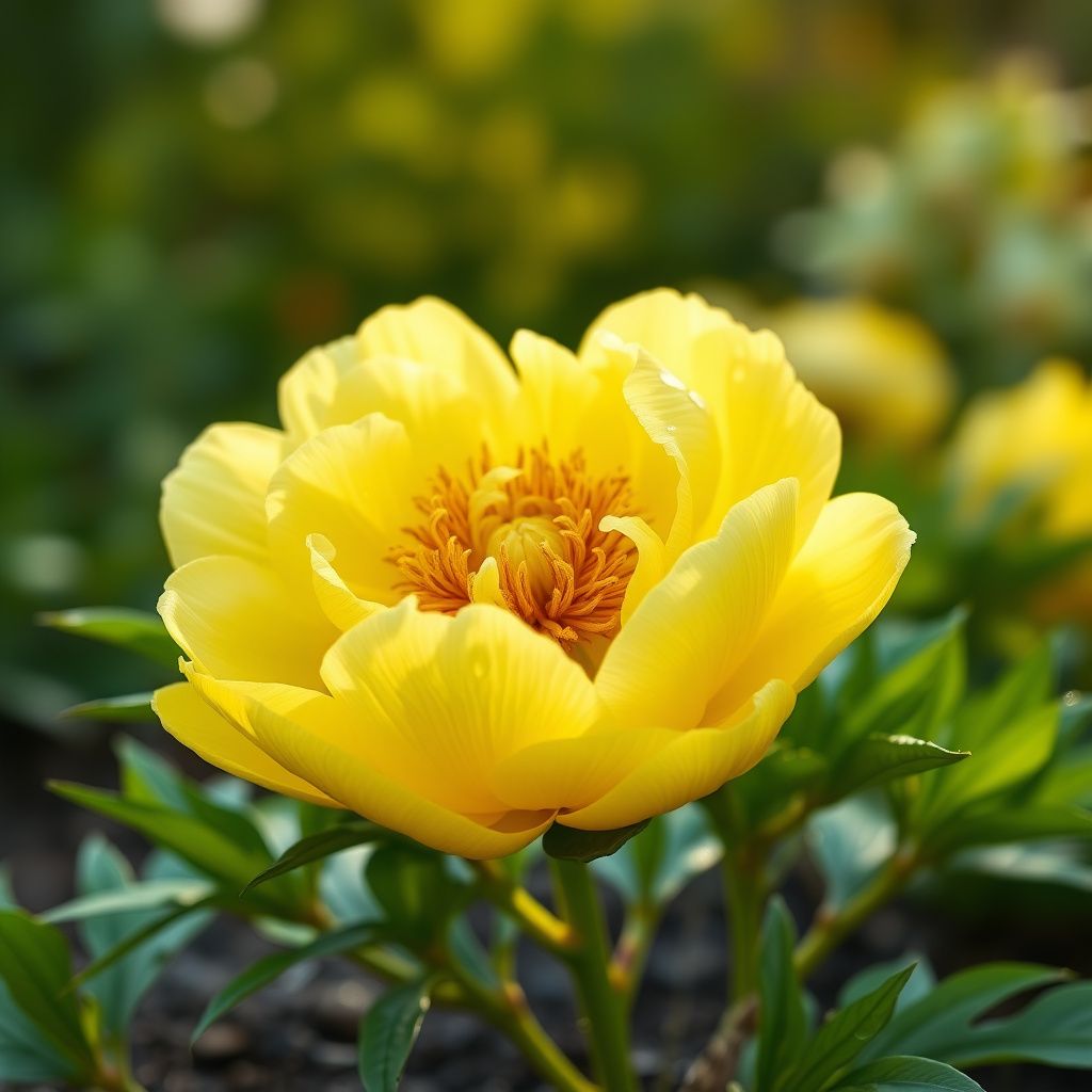 Yellow Peony Flower seeds for Planting - Bright Blooms, Heirloom & GMO Free Seeds for Home Garden