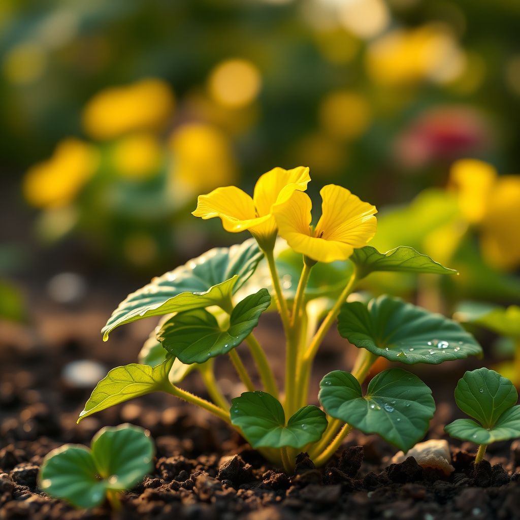 Yellow Nasturtium Flower Seeds Planting
