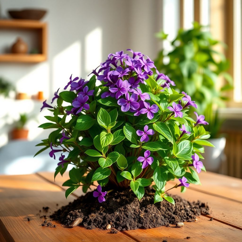 Vinca minor Periwinkle Flower Seeds for Shade Garden Ground Cover Use