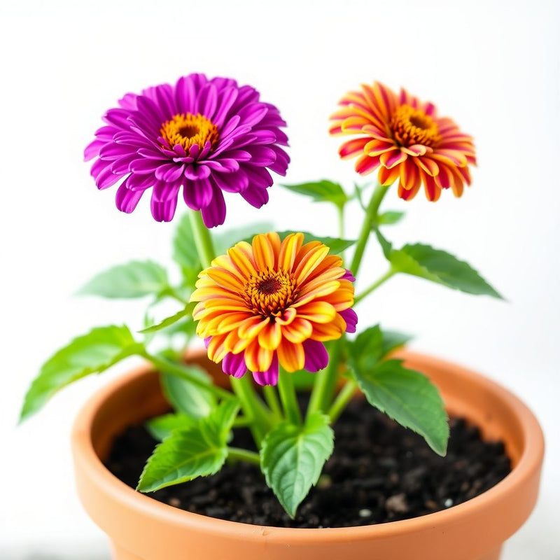 Zinnia Flower Seeds - Vibrant Purple & Yellow for Stunning Gardens