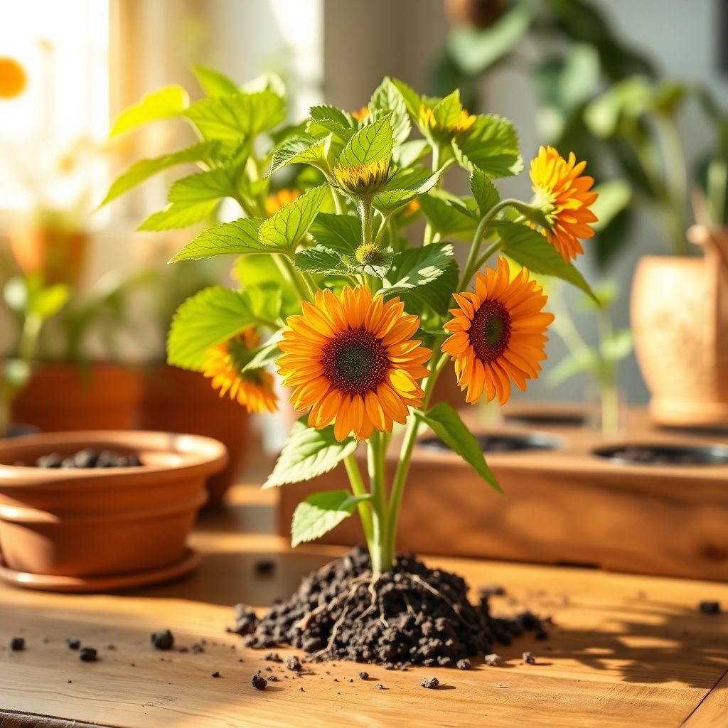 Orange Mini Sunflower Seeds for Easy Planting