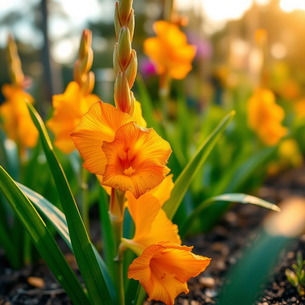 Yellow Orange Gladiolus Flower seeds for Planting - Wildflower Mix, Heirloom & GMO Free Seeds for Home Garden
