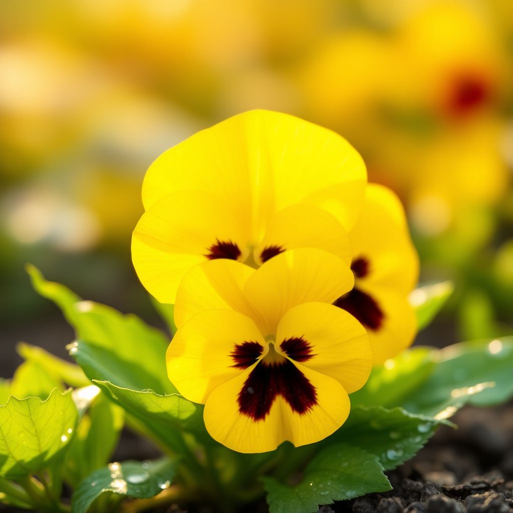 Yellow Pansy Flower seeds for Planting - Perfect for Borders, Heirloom & GMO Free Seeds for Home Garden