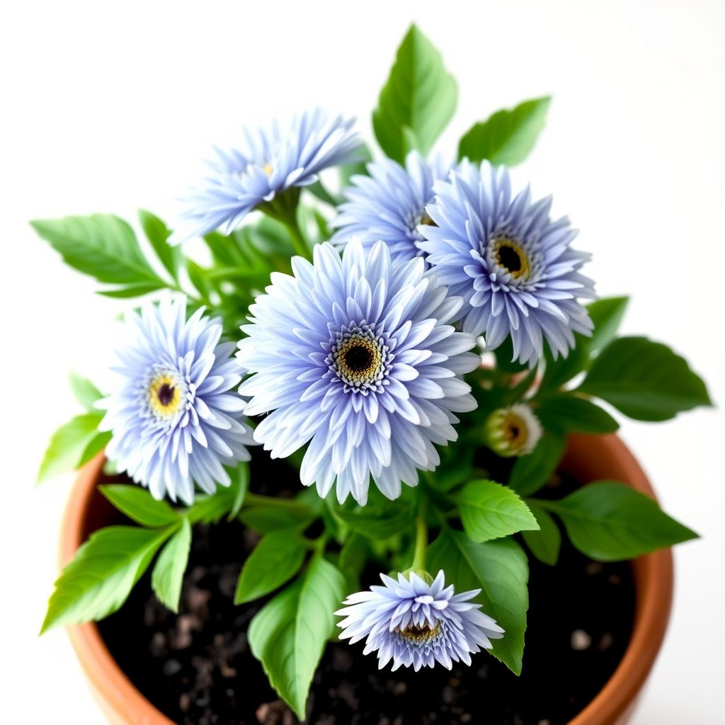 Sky Blue White Chrysanthemum Flower seeds for Planting - Wildflower Mix, Heirloom & GMO Free Seeds for Home Garden