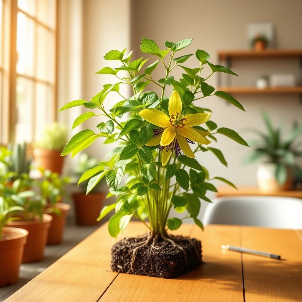 Yellow Violet Passion Flower seeds for Planting Compact Growth Heirloom & GMO Free Seeds for Home Garden