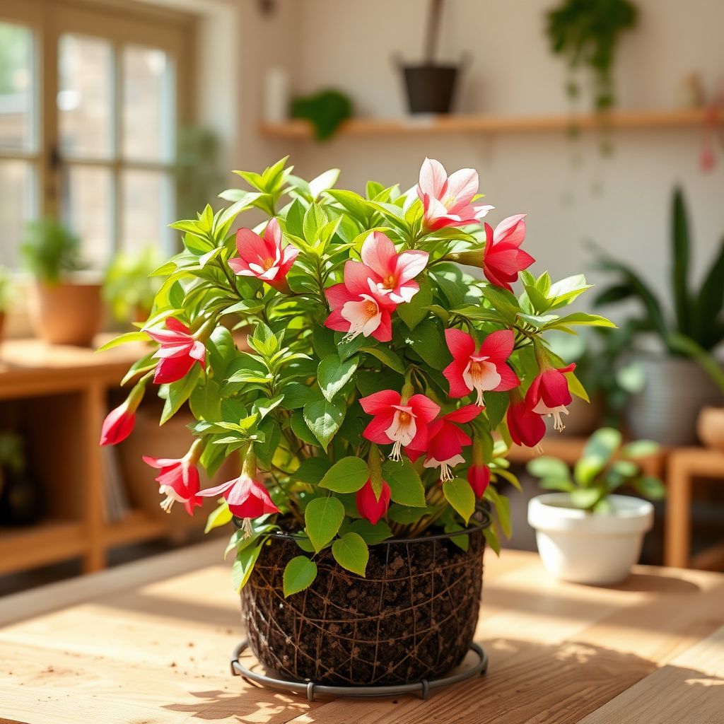Double Petals Fuchsia Seeds for Planting | Cream Red Flower Seeds for Vibrant Gardens