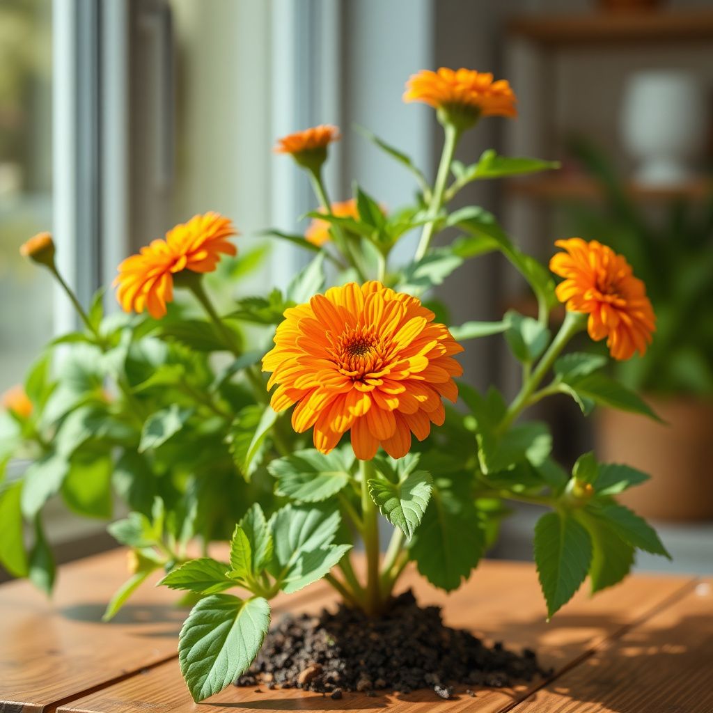 Zinnia Flower Seeds - Light Orange Blooms for Vibrant Garden Displays