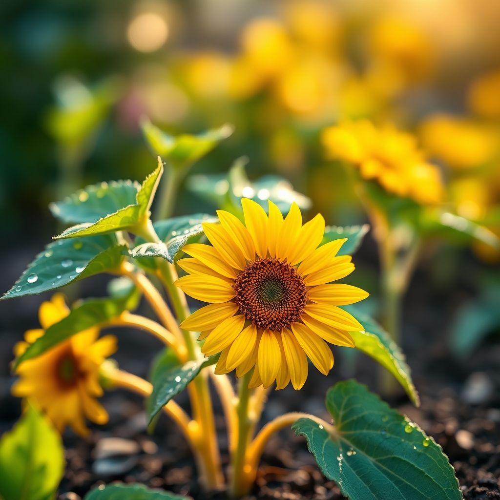 Mini Sunflower Helianthus annuus Seeds for Planting in Flower Bed and Garden