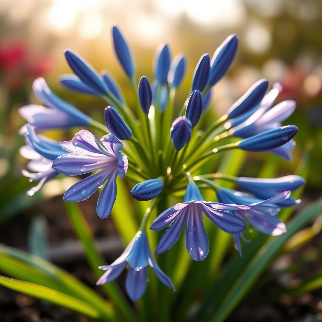 Agapanthus Africanus Flower seeds for Planting Compact Growth Heirloom & GMO Free Seeds for Home Garden