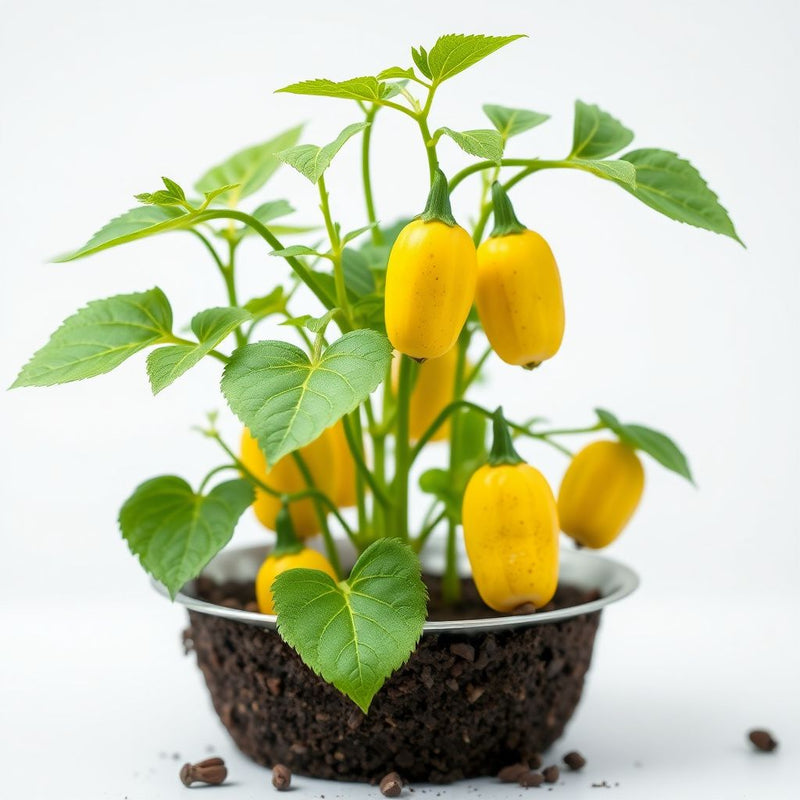 Yellow Cucumis Metuliferus Vegetable Seeds Planting