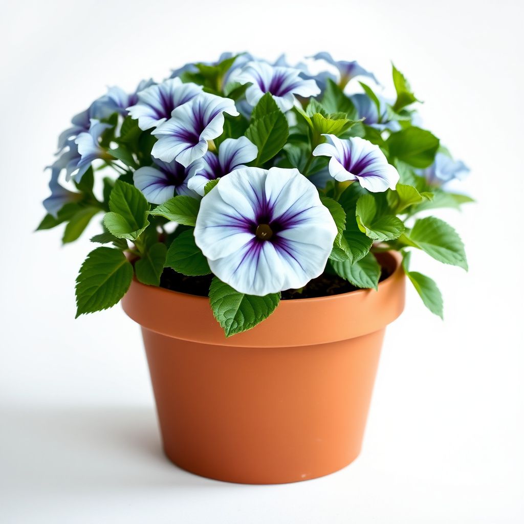 White Blue Star Petunia Flower Seeds for Planting