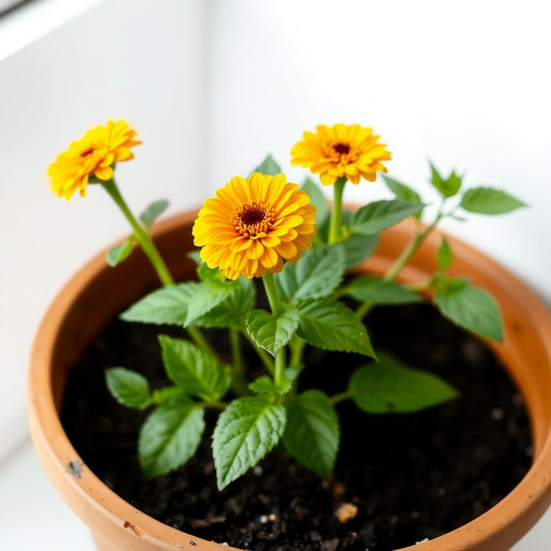 Zinnia Elegans Flower Seeds Yellow Planting Bright