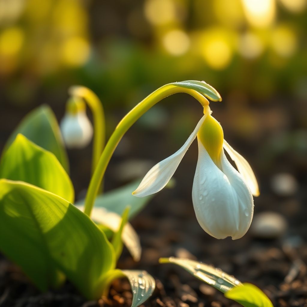 White Lady’s Slipper Flower Seeds (Cypripedium acaule) – Woodland Orchid Variety