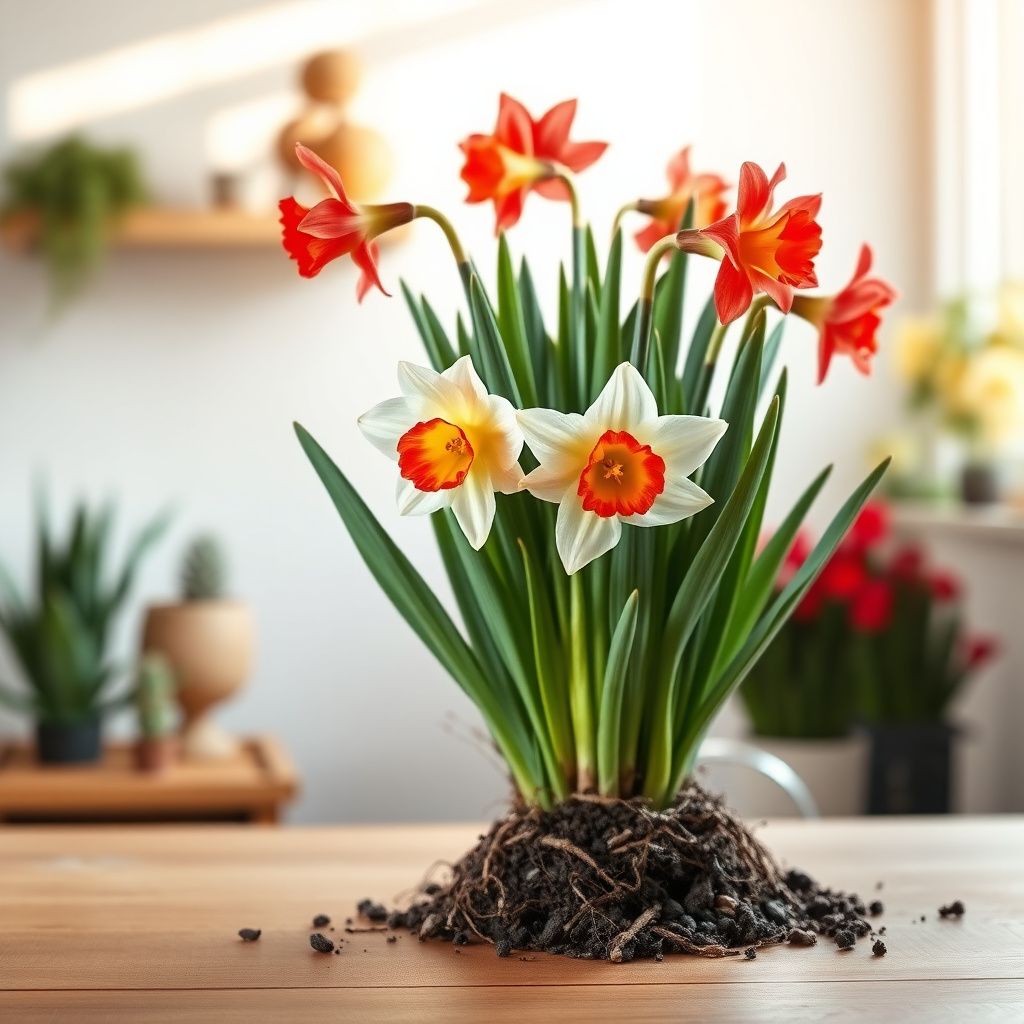 Daffodil Seeds for Planting: White and Red Blooms