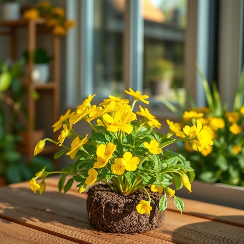 Yellow Rotundifolia Flower Seeds for Planting  Ideal for Brightening Gardens with Vibrant Blooms