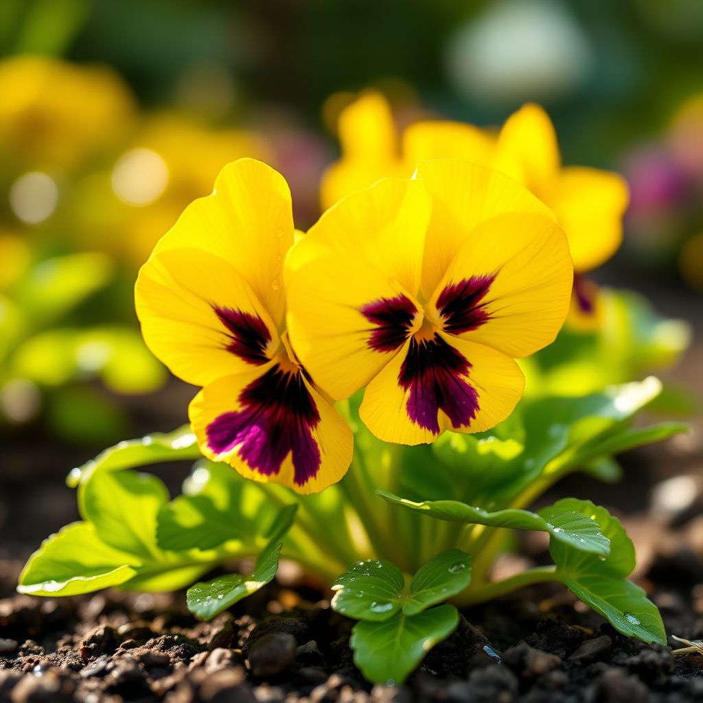 Yellow Swiss Pansy Flower Seeds Planting