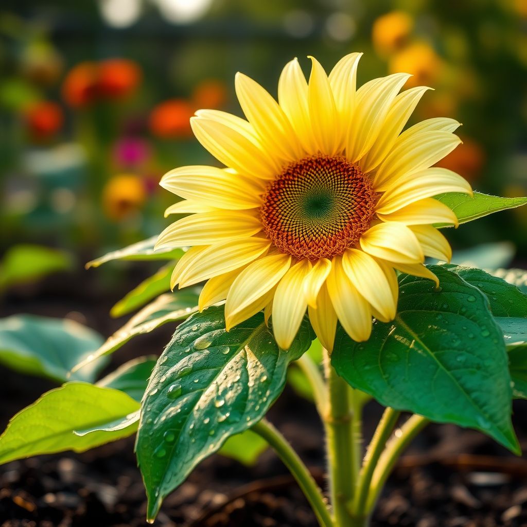 Cream Sunflower Flower seeds for Planting - Fragrant Blossoms, Heirloom & GMO Free Seeds for Home Garden