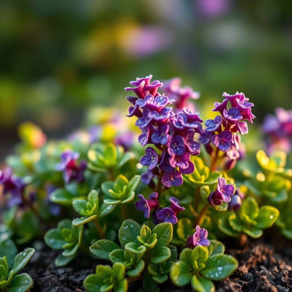 Purple Creeping Thyme Flower Seeds – Heirloom, Non-GMO, Fragrant Ground Cover for Garden Planting