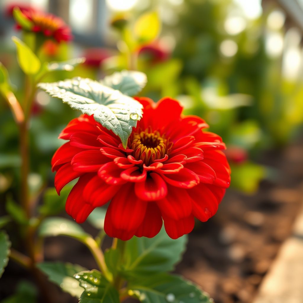 Zinnia Flower Seeds in Light Red for Beautiful Blooms in Your Garden